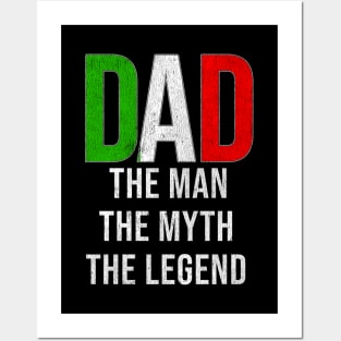 Italian Dad The Man The Myth The Legend - Gift for Italian Dad With Roots From Italian Posters and Art